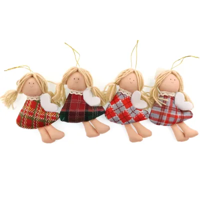 Christmas Decoration Plush Dolls Christmas Hanging Toys 15151 Factory Price Wholesale Christmas Angle Doll