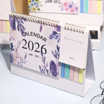 2026 Gangtong Multifunctional Desk Calendar High Aesthetic Creative Desktop Ornament Cross-Border Daily Planner Custom