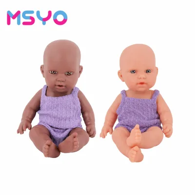 Realistic 30cm Black Baby Dolls 10 Inch Soft Vinyl Doll with Clothes