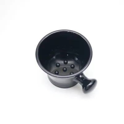 NEW Man's Shave Bowl Lather Barber Cup Acrylic Black Shaving Scuttle Soap Bowl with Handle