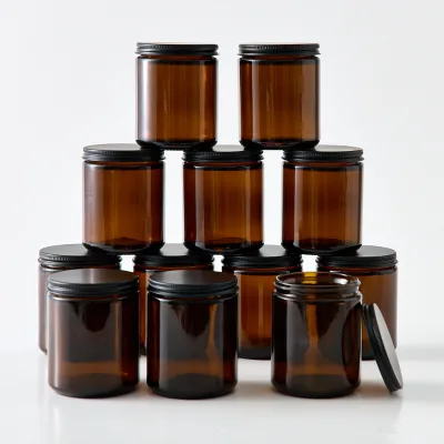 Amber 240ml Cream Jar - 12pcs/CTN Pearl Cotton Safe Packaging | 3-Day Fast Shipping for Cosmetic Storage