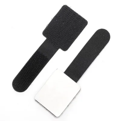 Self-adhesive Cable Organizer Data Cable Tie Household Corner Desktop Wire Fixed Adhesive Back Hook and Loop Cable Tie