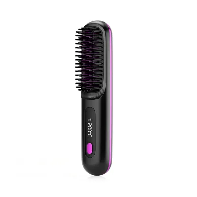 35W Mini Wireless Long Battery Life 2500mAh USB Charging Wireless Hot Hair Comb for Travel