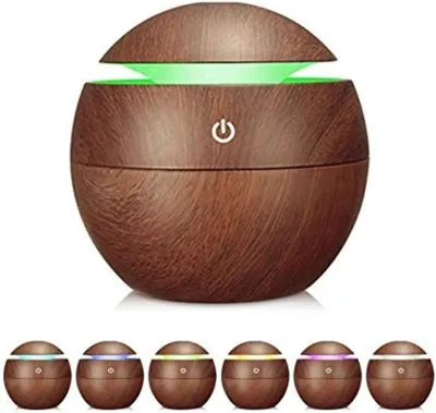 Smart Home Appliance Mini Portable Wood Grain Aroma Diffuser Mushroom Humidifier Fragrance Essential Oil Diffuser
