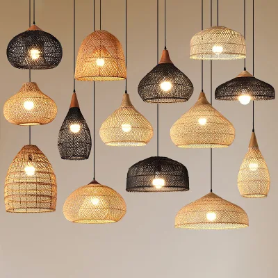 Large Rattan Woven Lampshade Lamp Covers & Shades for Chandeliers & Pendant Lights