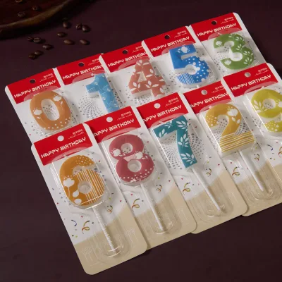 Wholesale Smokeless Eco-Friendly Flower Plant Theme 0-9 Custom Pattern Number Birthday Decorations Weddings Home Decoration