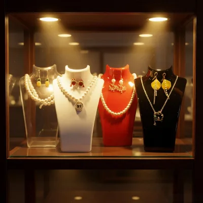 Rotating Navy Microfiber Leatherette Jewelry Display Sets Set Logo Jewelry Display Stand Mannequins Plate for Jewelry Display