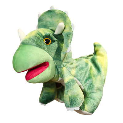 Wholesale Custom New Creative Lifelike Theater Plush Puppet Toys Stuffed Animal Dinosaur Hand Puppet