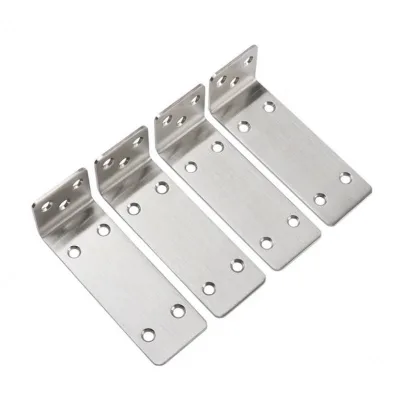 Right Angle L Shape Bracket Fastener Stainless Steel Corner Code Fitting Connector Wooden Shelf Furniture Hardware