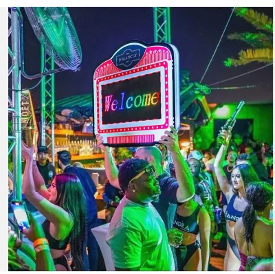 App-Control Acrylic LED Message Sign Interactive Nightclub VIP Bottle Presenter Essential Bar Tool for Nightclubs