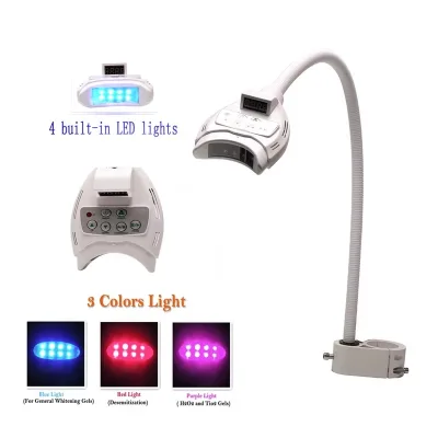 Teeth Whitening Lamp 3 Colors Vertical Mini Dental Chair Cold Light Whitening Instrument Machine LED Lamp for Dental Clinic