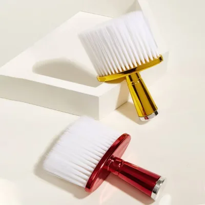 Manufacturer Direct Sales Electroplating Barber Neck Cleaning Tool Salon-Specific Hair Cleaning Brush Beard Mustache Combs