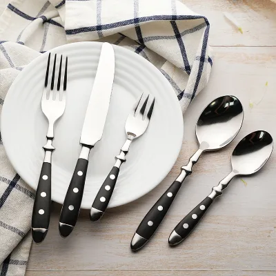 Customized Stainless Steel Flatware Knife Set Wooden Handle Kitchen Utensils Wholesale Metalware