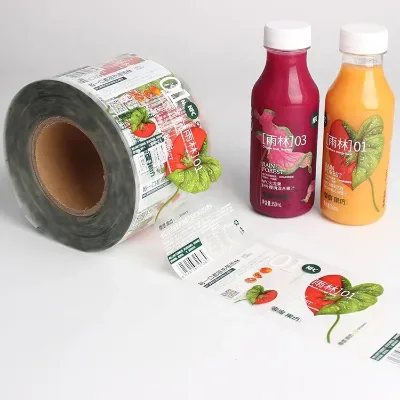 Custom Adhesive Natural Vinyl Colored Fruit Natural Bottle Juice Waterproof Label Ticker Printing Drink Stickers Labels