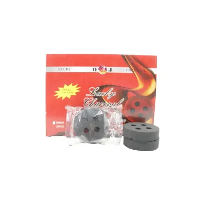 Individual Package With 4 Holes No Smell 50mm Flammable Arabian Hookah Charcoal