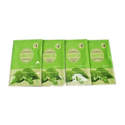 Green Tea Rose Orange 4 in 1 Set Pedicure Jelly Massage Foot Care Foot Mask Exfoliating Nourishing Cream