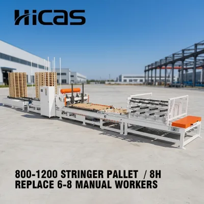 SF9010 Full Automatic Wood Pallet Assembly Production Line GMA 48x40 American Stringer 800-1200pcs/8h Sie PLC CE