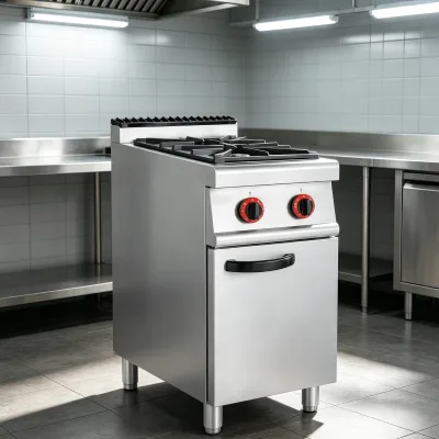 Stainless Steel Floor Standing Gas Claypot Stove With Cabinet Base Commercial Pot Cooking Equipment for Hotel