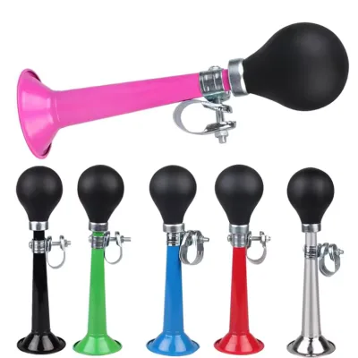 Bike Metal Air Horn PVC Alloy Flood Sound Squeeze Ball Horn for Most Mountain Bikes Beach Bicycles