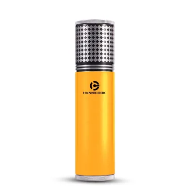 Hannicook High-End Aluminum Metal Cigar Storage Tube Custom Logo for 3-5 Cigars for Smoking