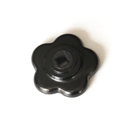 Black Bakelite Mechanically Adjustable square Hole Handle, Plum-shaped Plastic Valve Switch