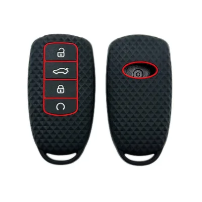 4 Buttons Diamond Texture Silicone Car Key Cover for Chery Tiggo 8 Pro Tiggo 9 Arrizo 8 Tansuo 06 Remote Smart Key Fob Case