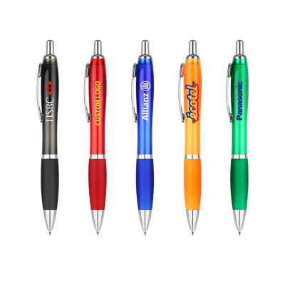 Wholesale Cheap Custom Logo Click Pen Classical Sports Design Ballpoint Pens for School Promotional Use 1.0mm Writing Width