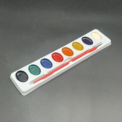 Factory Supply Watercolor Solid Paint Tray Multiple Shapes Portable Painting Set for School Classroom Art Supplies