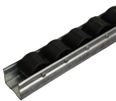 New Industrial 40x33 Sheet Metal Rotating Flexible Roller Track Steel Construction Black Wheels for Material Transition System