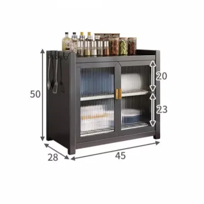 Dust-Proof Countertop Storage Rack for Bathrooms Organizer for Cups Drain Bowl Chopsticks Spices Food Storage