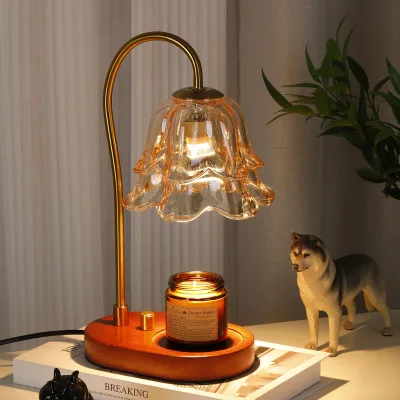 Lily Valley French Retro Aromatherapy Lamp Wax-based Atmosphere Lighting Wax Warmer Light for Bedroom Desk Home Decoration