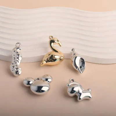 Acrylic Lucite Swan/Peanut/Conch Pony DIY Phone Charm Decorative Beads Fashionable Bag Chains Sweater Chains Pendants UV
