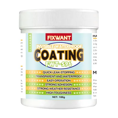 100g Waterproof Sealant Coating Transparent Invisible Glue with Brush for Roof Bathroom Repair Restore Adhesive Paste