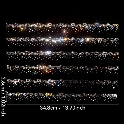 Customization Rhinestone DIY Patches with Diamonds for Clothing Trouser Legs Sleeves Collar & Neckline