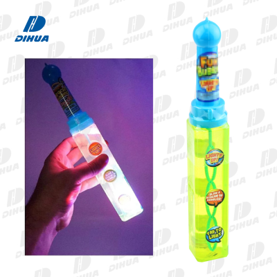 Soap Bubbles Wand with LED Light Effect 200ml Super Miracle Bubbles Light up Toy for Kids Outdoor Parties Festivals & Summer Fun