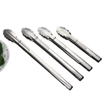 16" Heavy-Duty Stainless Steel Utility Tongs Coiled Spring Utility Tong for BBQ, Cooking