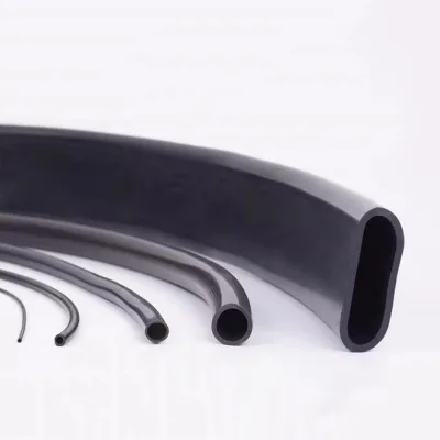 Direct Supply O-Shape Black Silicone Tube High Low Temperature Resistant Odorless Extruded Silicone Tube with Cutting Service