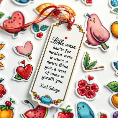 Inspirational Bookmarks with Ribbons Christian Motivational Scripture Page Markers for Gifts Church Office Supplies