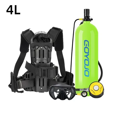 4L Scuba Diving Cylinder Oxygen Tank Set 40-60Mins Snorkeling Respirator Fish Gill Oxygen Cylinder Standby Diving Equipment