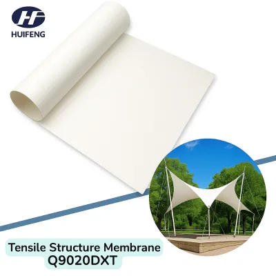 Q9020DXT 2000g Tensile Structure Membrane Anti-wicking Tio2 Sunshades and Architectural Membrane Structures
