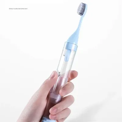 Clean Tools Can Hold Toothpaste Refillable Reusable Replace Head Camping Toothbrush Bulk