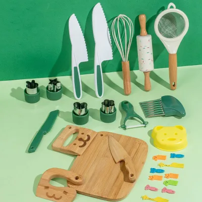 Newest Children's Educational Fruit Cutting Pretend Mini Kitchen 2-4 Years Kids Role-Playing Cooking and Baking Tools Gift Game