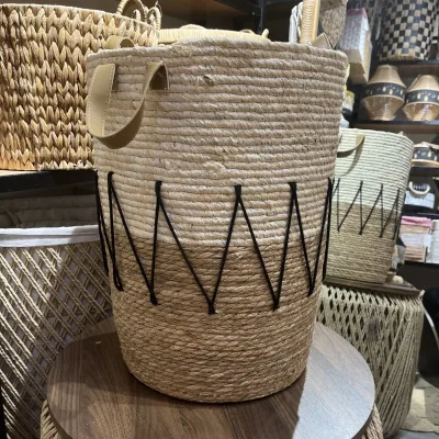 Rattan Storage Baskets Kitchen Laundry Basket Kid Toy Storage Baskets