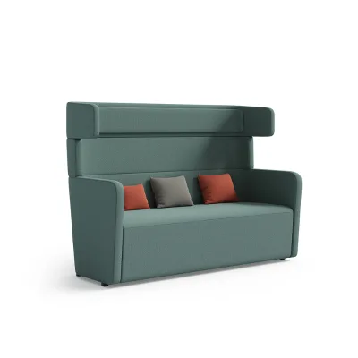 Factory Wholesale Modern Modular Sectional High-Back Fabric Office Sofa with Privacy Feature for Office Lobby Reception Area