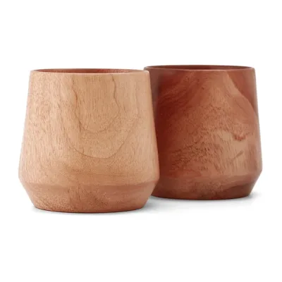 Natural Wooden Cups Handcrafted Coffee Mug Wood Engraved Tea Cup