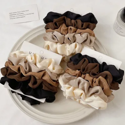 5 Pcs/set Girls Hair Accessories Mulberry Silk Hair Scrunchies Set Hair Band Women Scrunchies