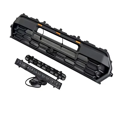 20242025 for for -style Front Grille Upgrade with ABS Steel Auxiliary Spotlights Yellow Marker Lights Made in China