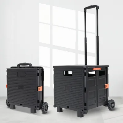 Factory Plastic Foldable Plastic Trolleys Roll Container Structure Hand Trolley