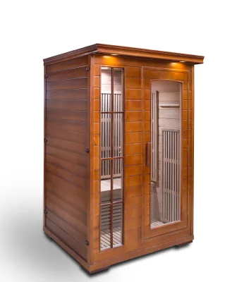 2026 Far-Infrared Khan Steam Room Household Double Wooden Sauna Room Detoxification Hemlock Steam Room Spa