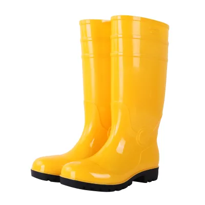 2022 PVCSteel Toe Pvc Safety Shoes Rubber Boot Women Black Rubber Boots for Vehicle